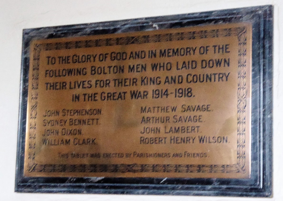 WW1 Plaque